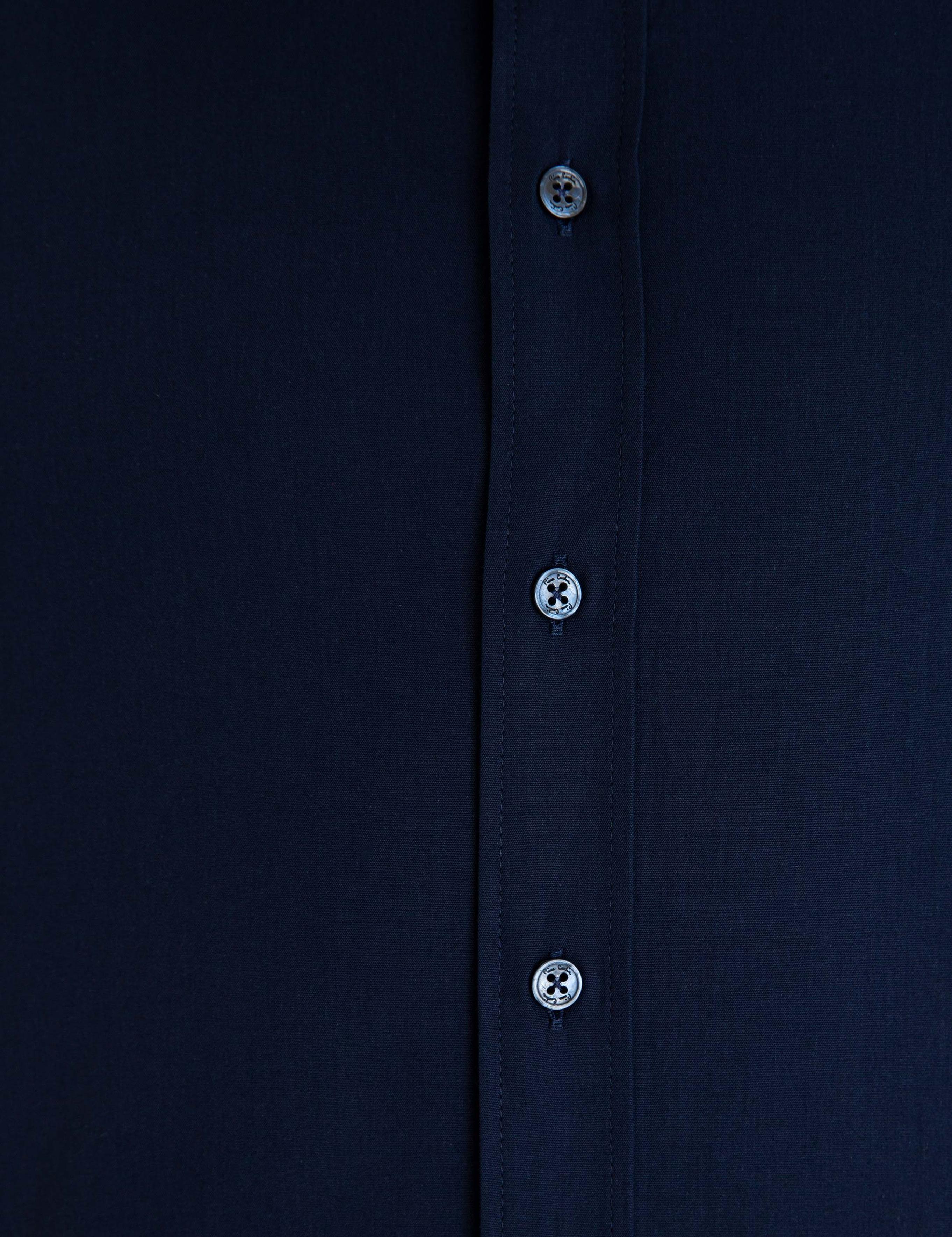 Lacivert Slim Fit Basic Gömlek