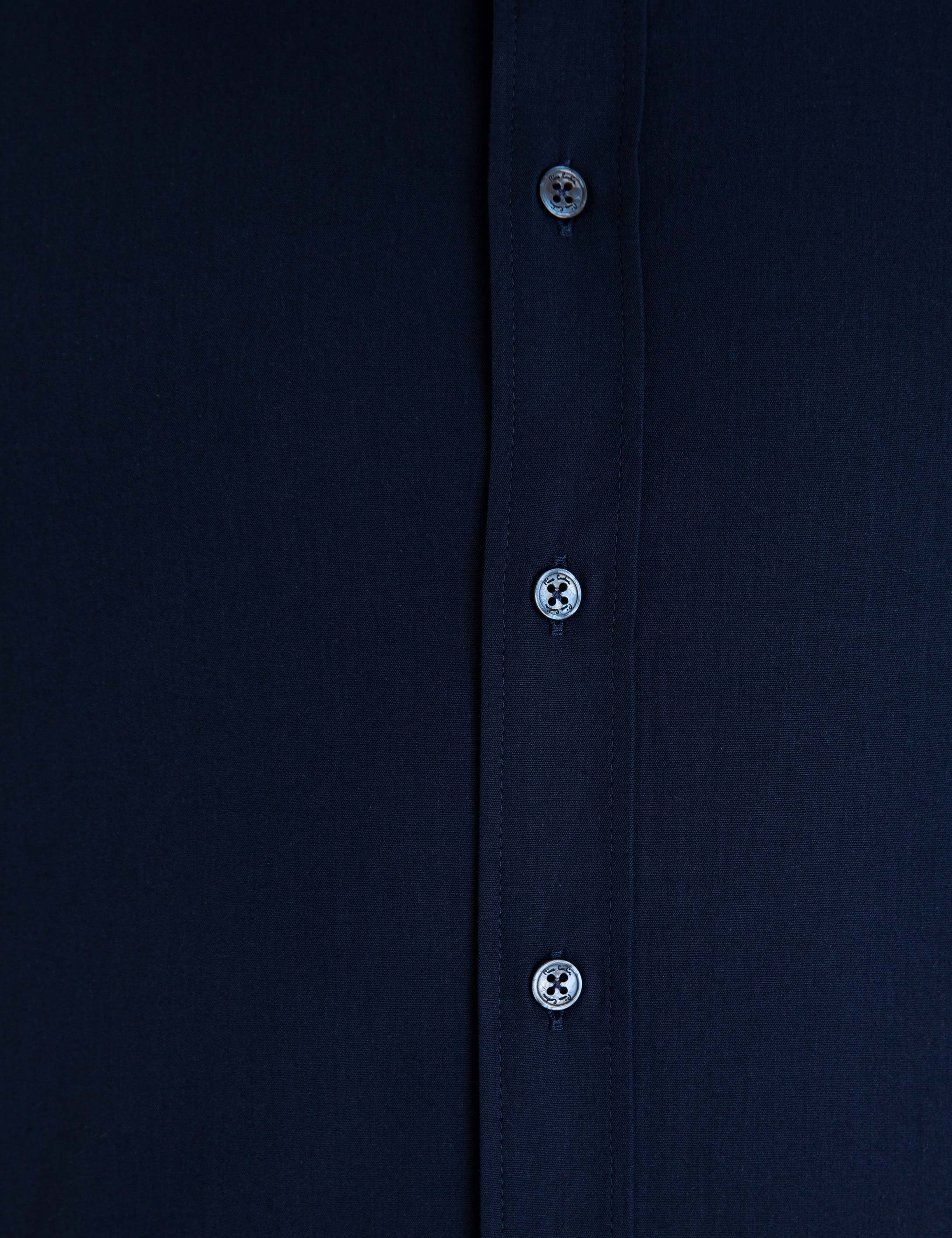 Lacivert Slim Fit Basic Gömlek - Image 6