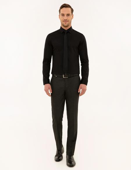 Siyah Ekstra Slim Fit Gömlek - 50229096038