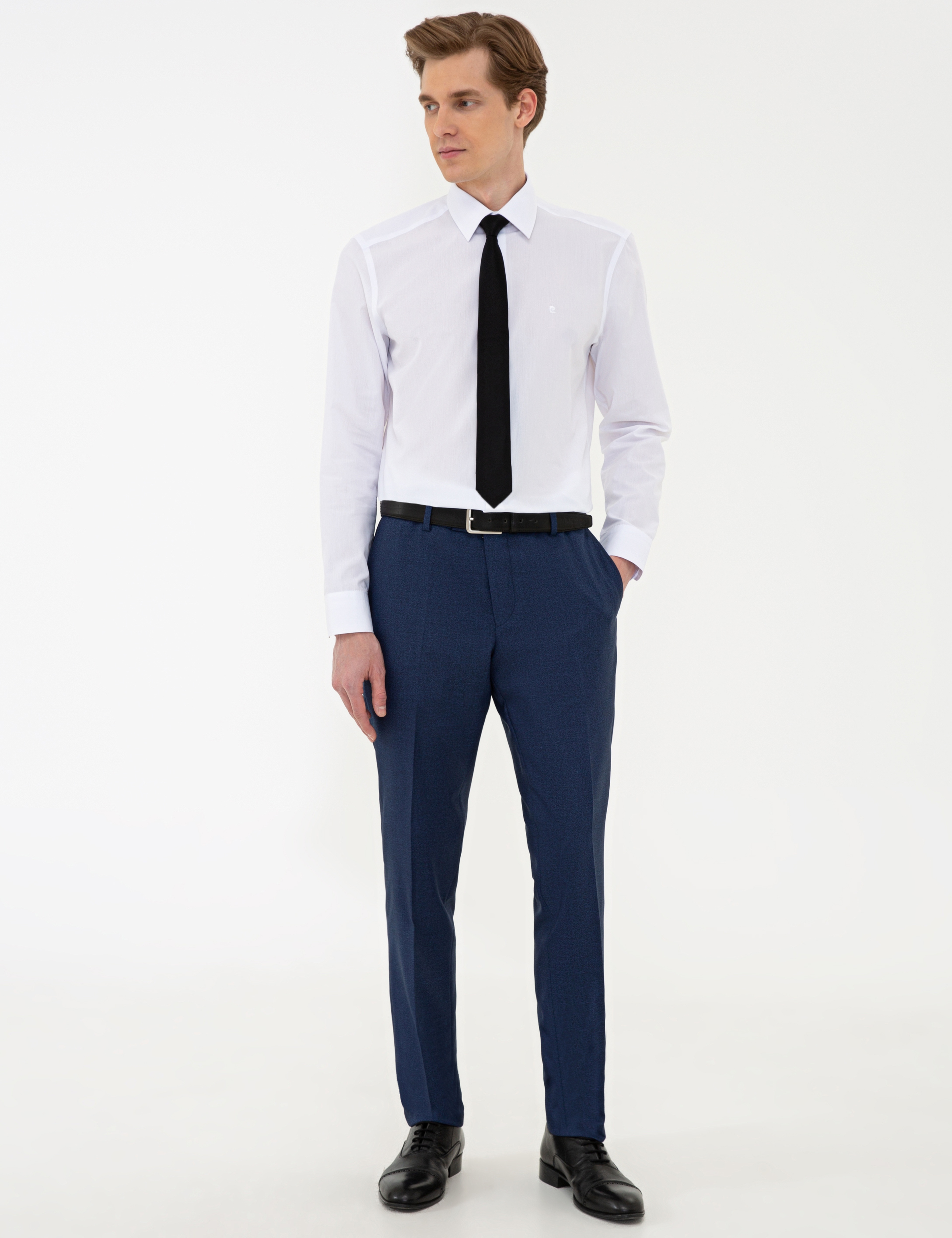 Beyaz Regular Fit Basic Gömlek - Image 4