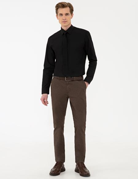Siyah Regular Fit Basic Gömlek - 50240463044