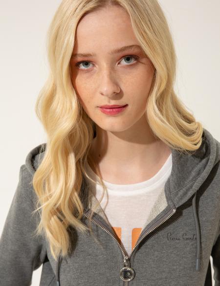 Gri Melanj Örme Hırka - 50247788023