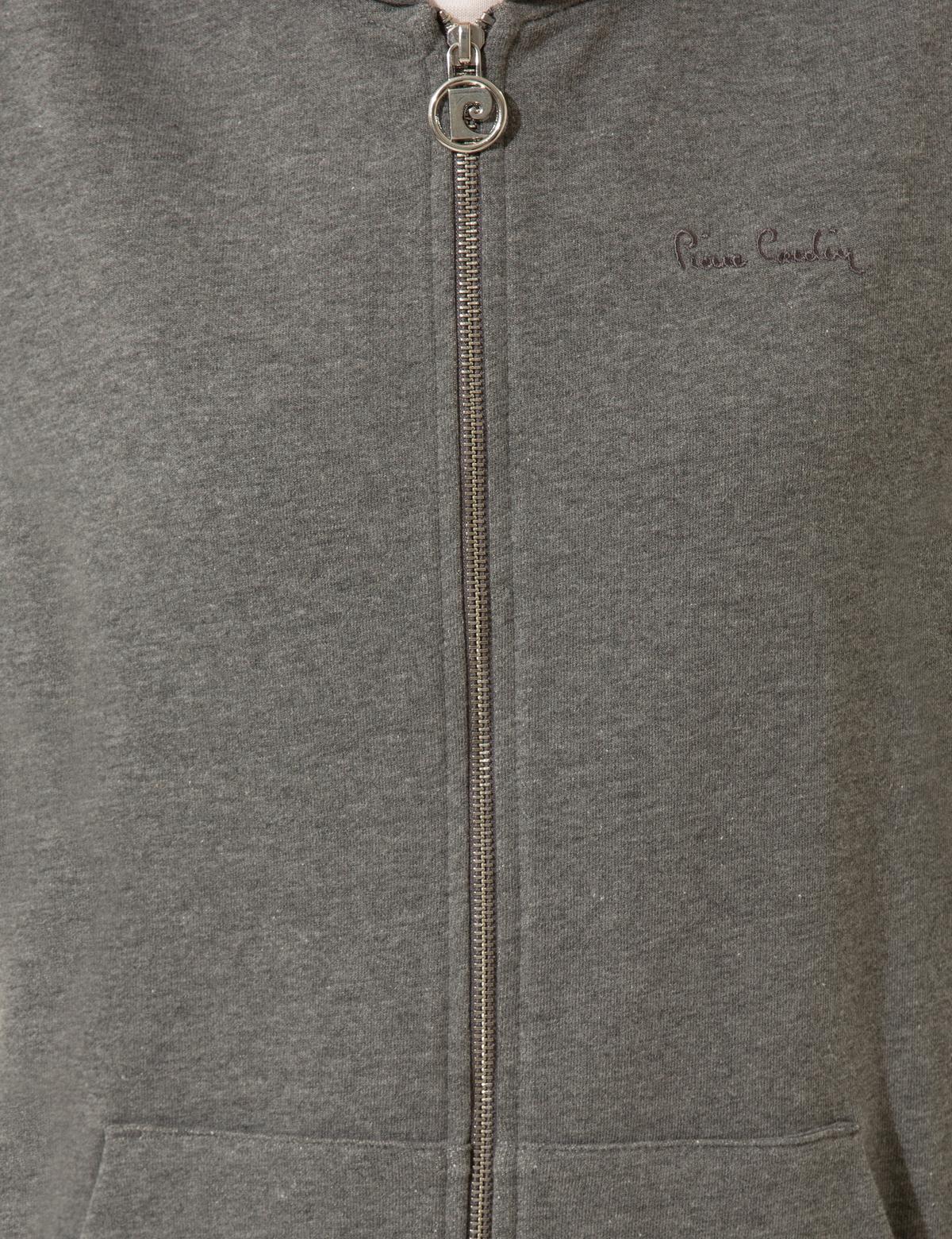 Gri Melanj Örme Hırka - 50247788023