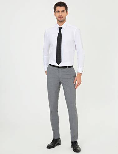 Beyaz Slim Fit Klasik Gömlek