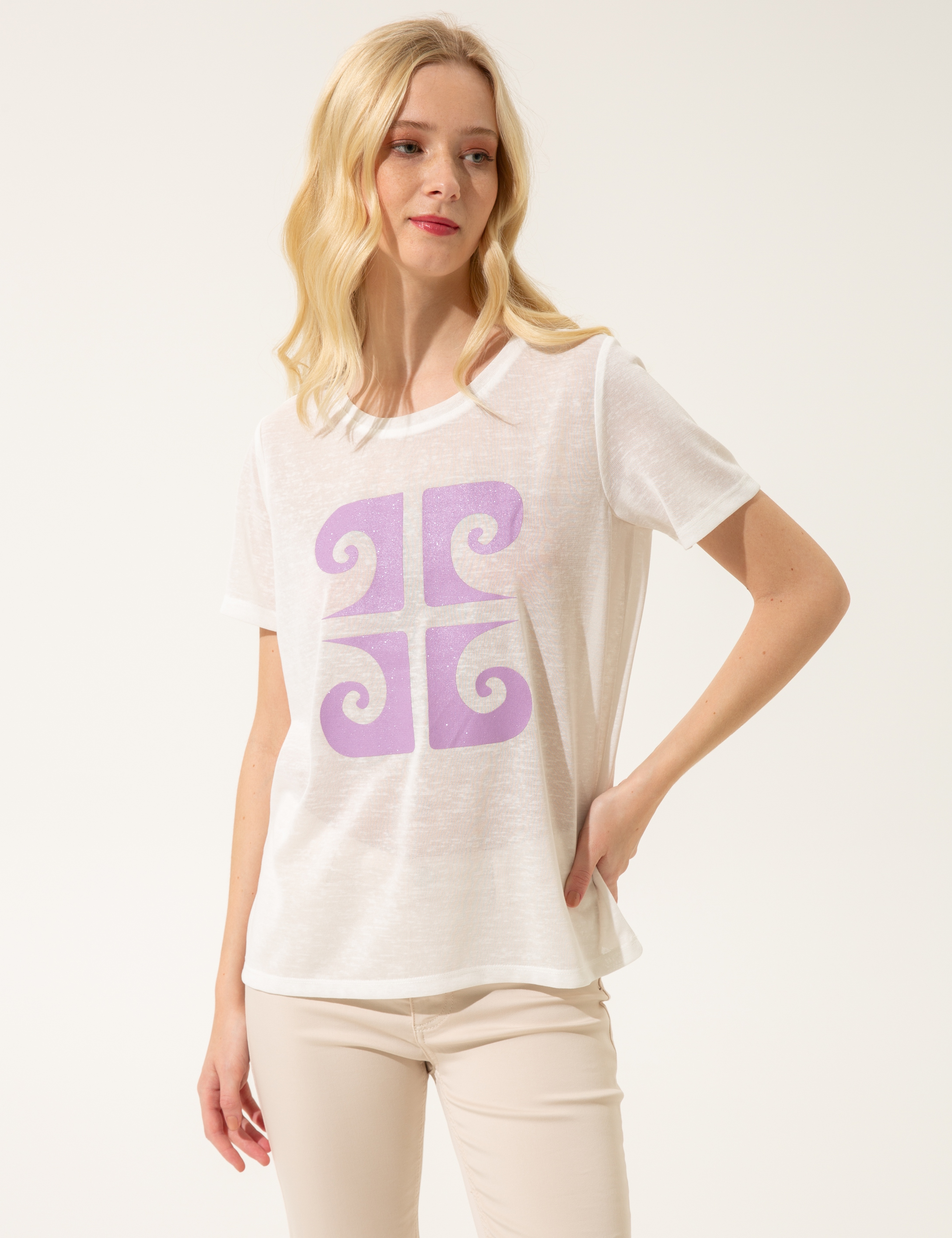 Lila Regular Fit Tişört - Image 4