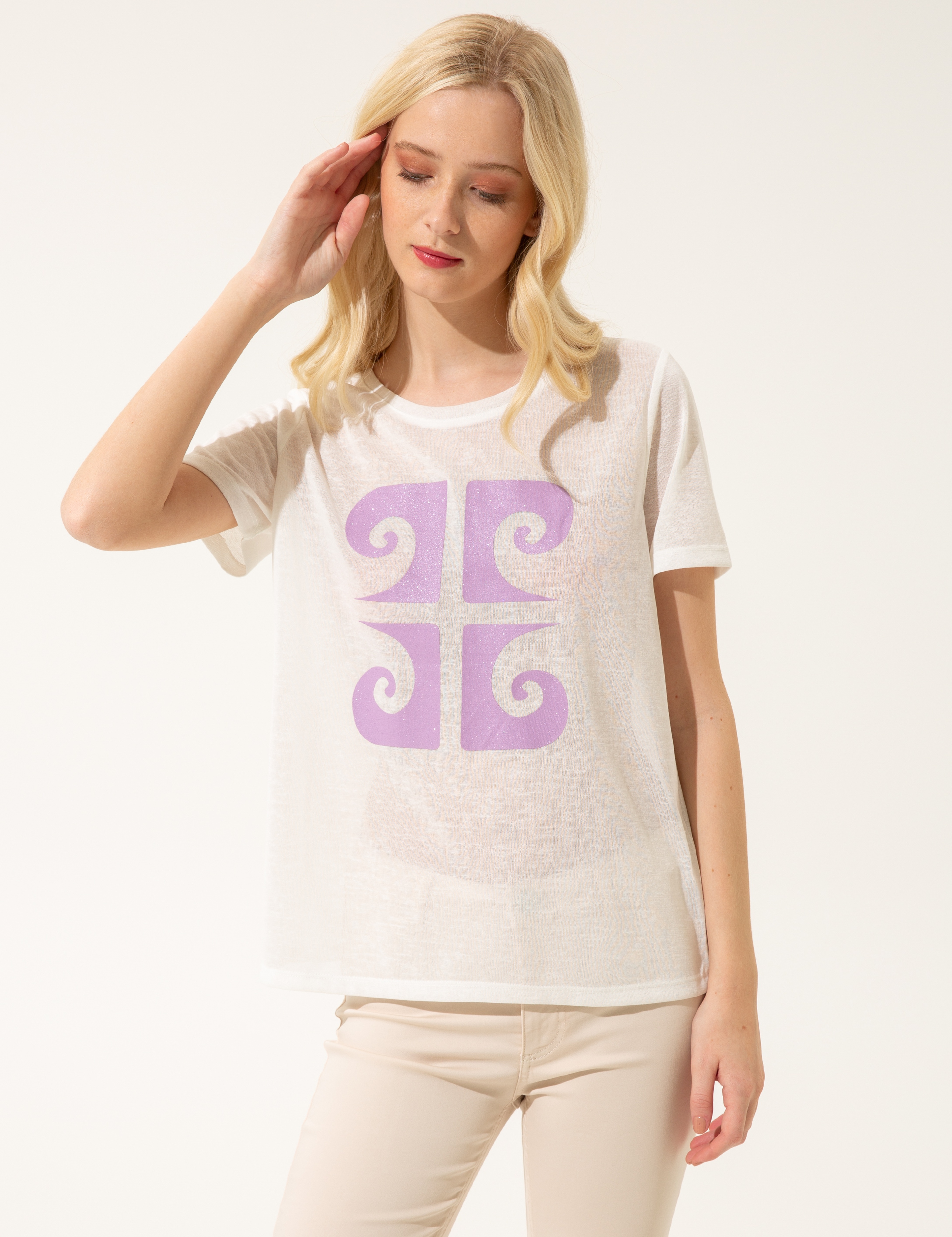 Lila Regular Fit Tişört - Image 1