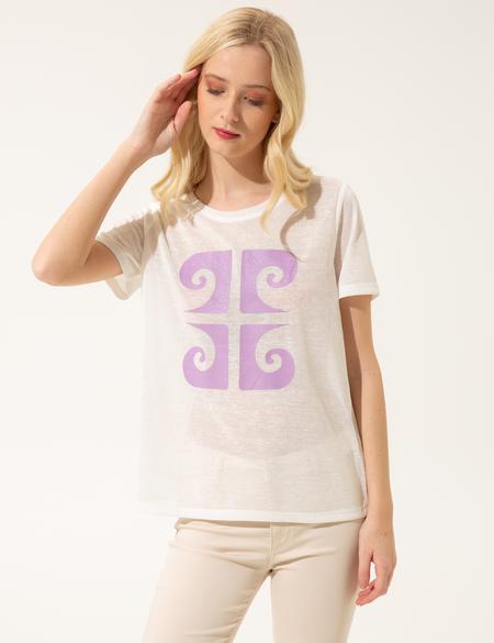 Lila Regular Fit Tişört - 50246198012