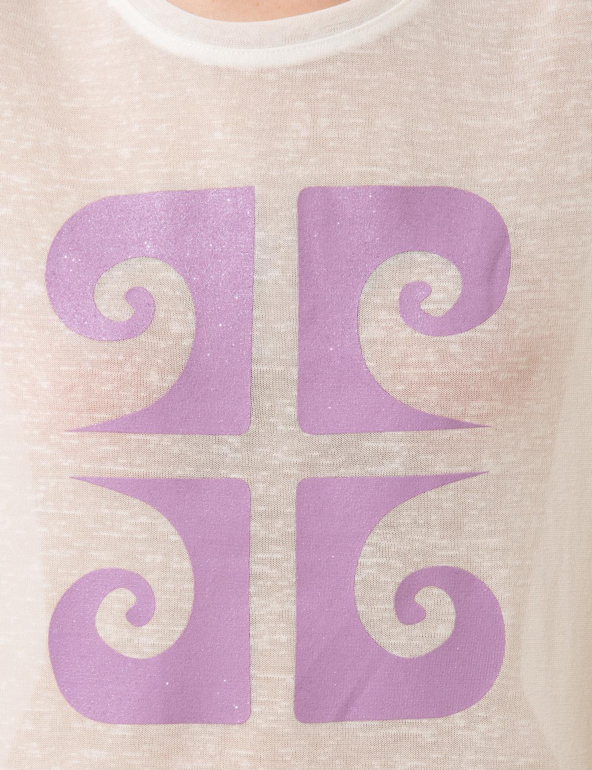 Lila Regular Fit Tişört - 50246198012