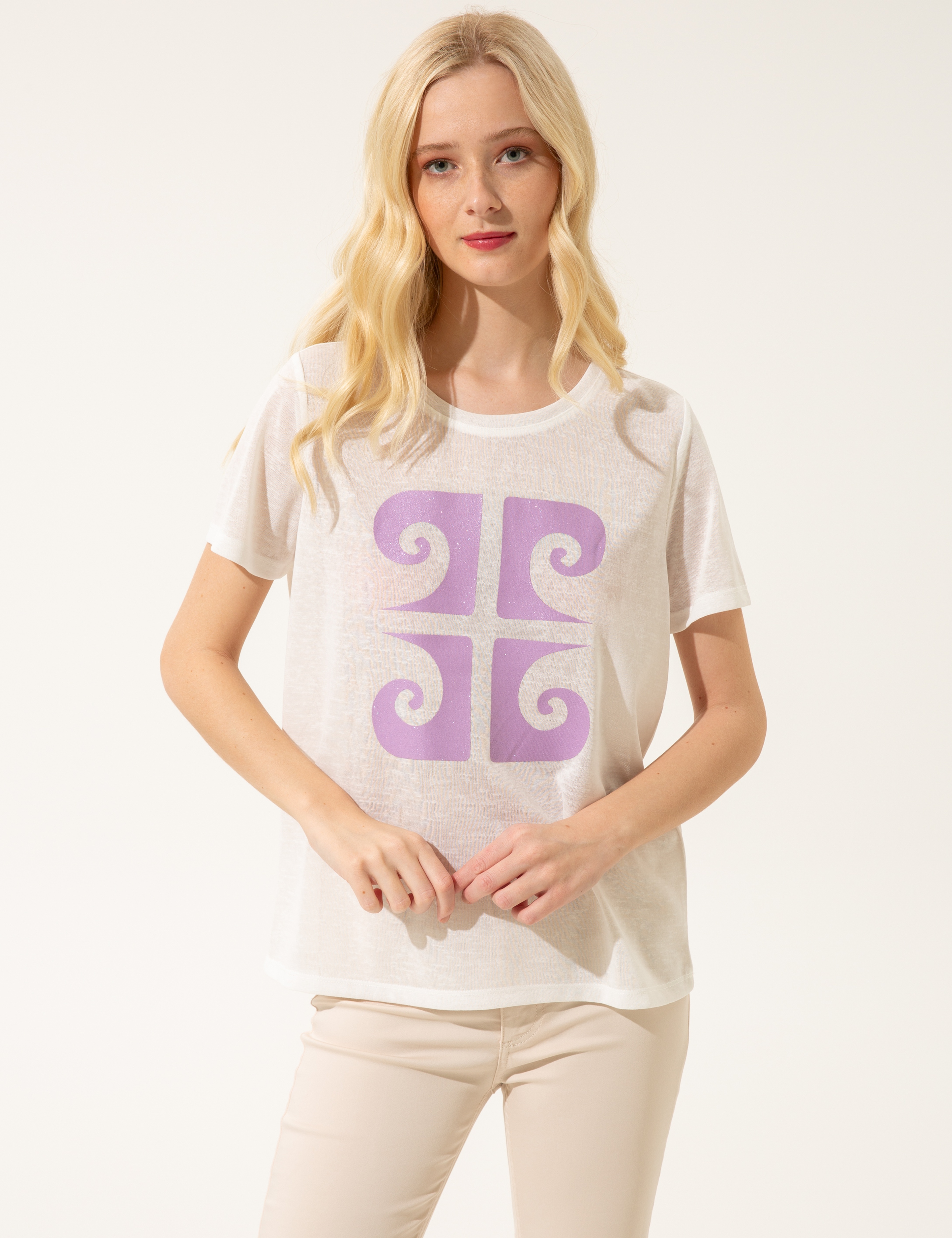 Lila Regular Fit Tişört - Image 3