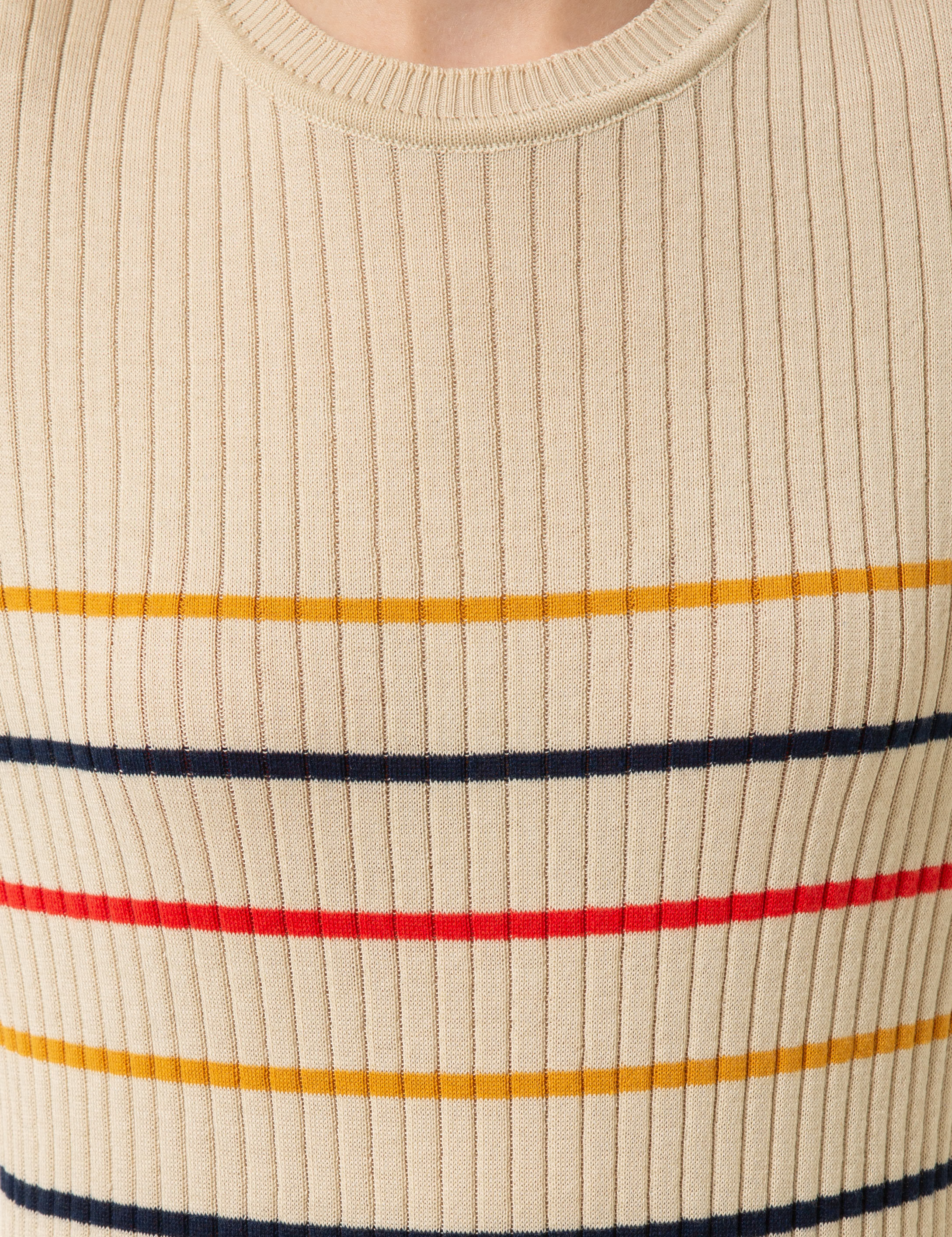 Krem Slim Fit Kazak - Image 7