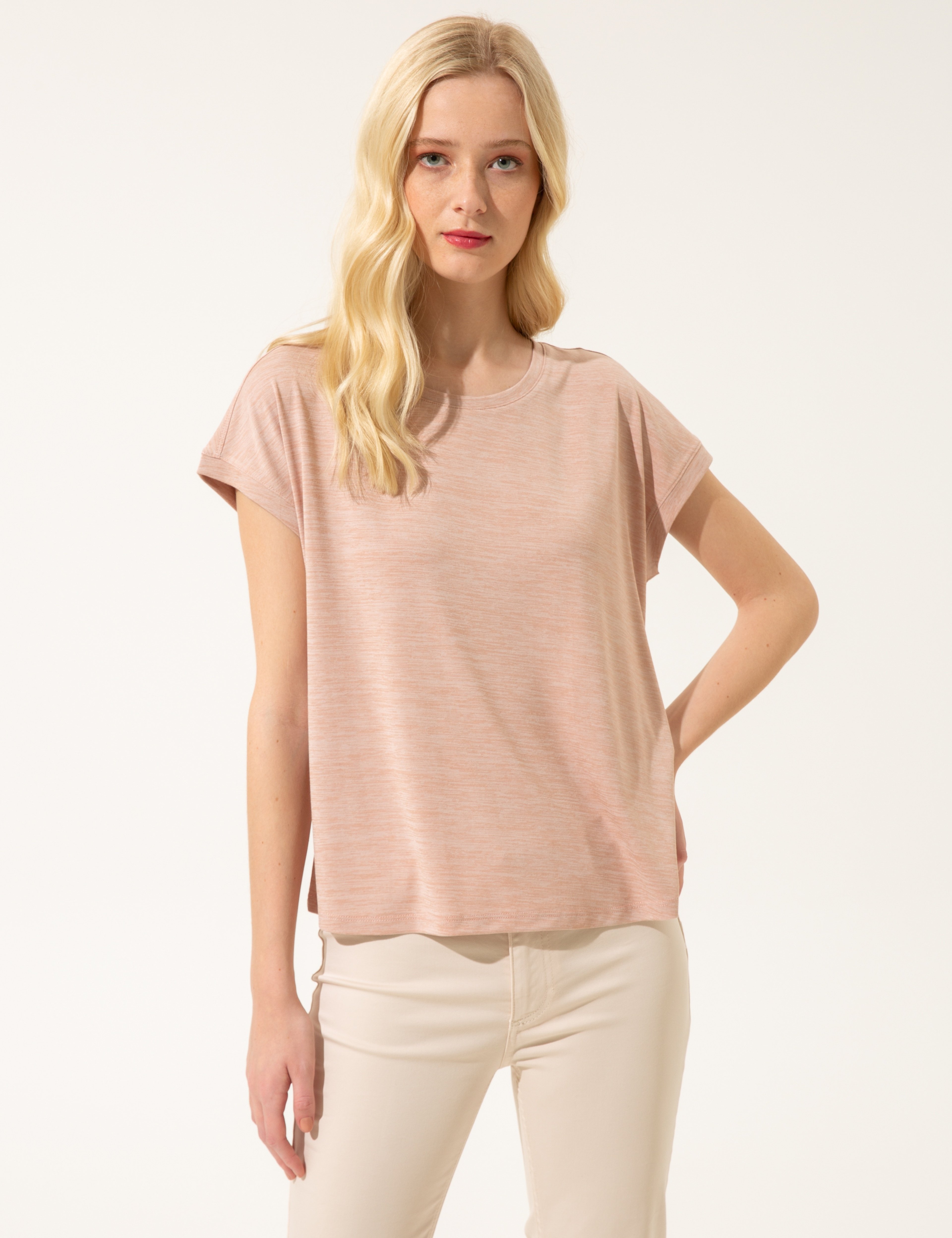 Pudra Comfort Fit Tişört - Image 4
