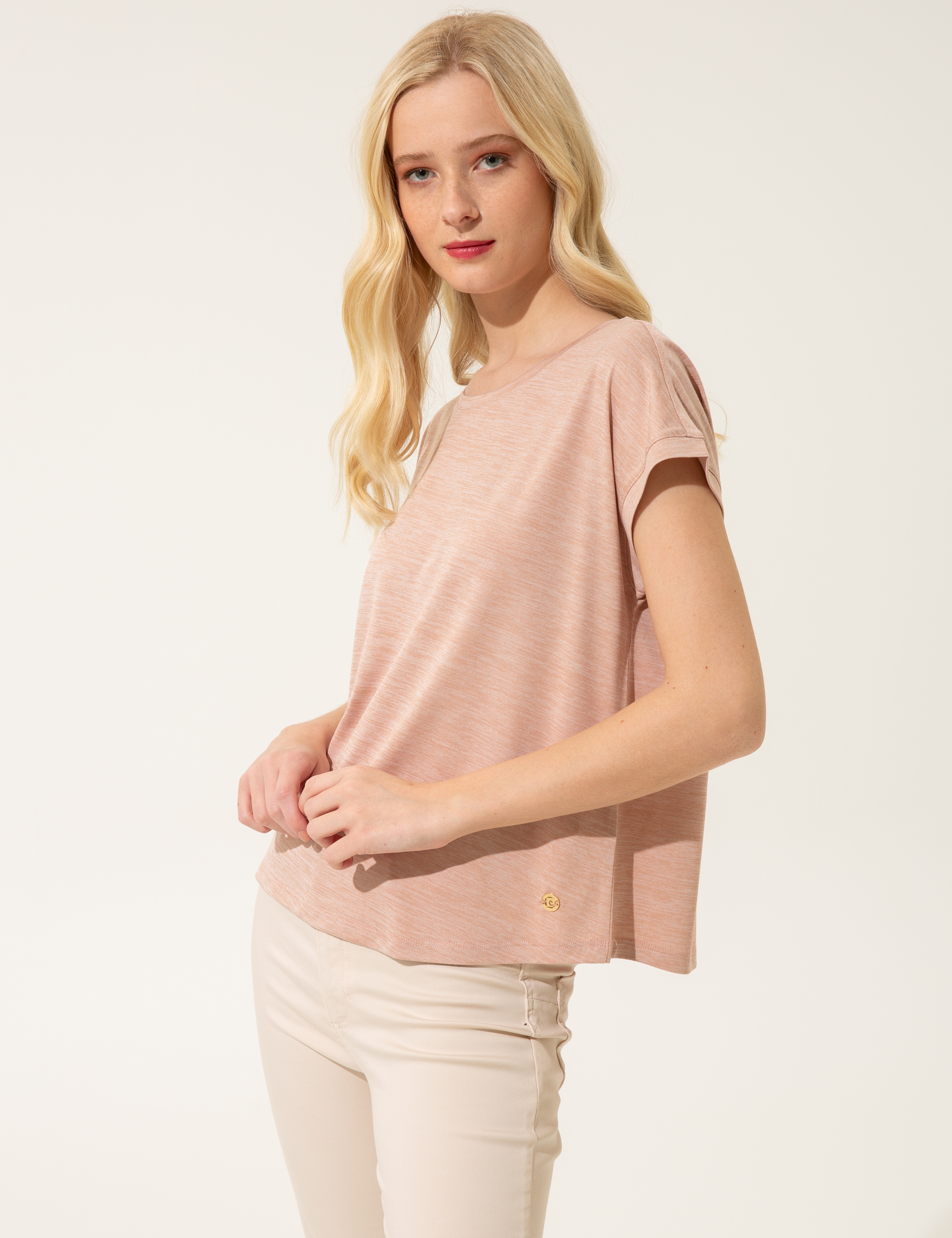 Pudra Comfort Fit Tişört - Image 1