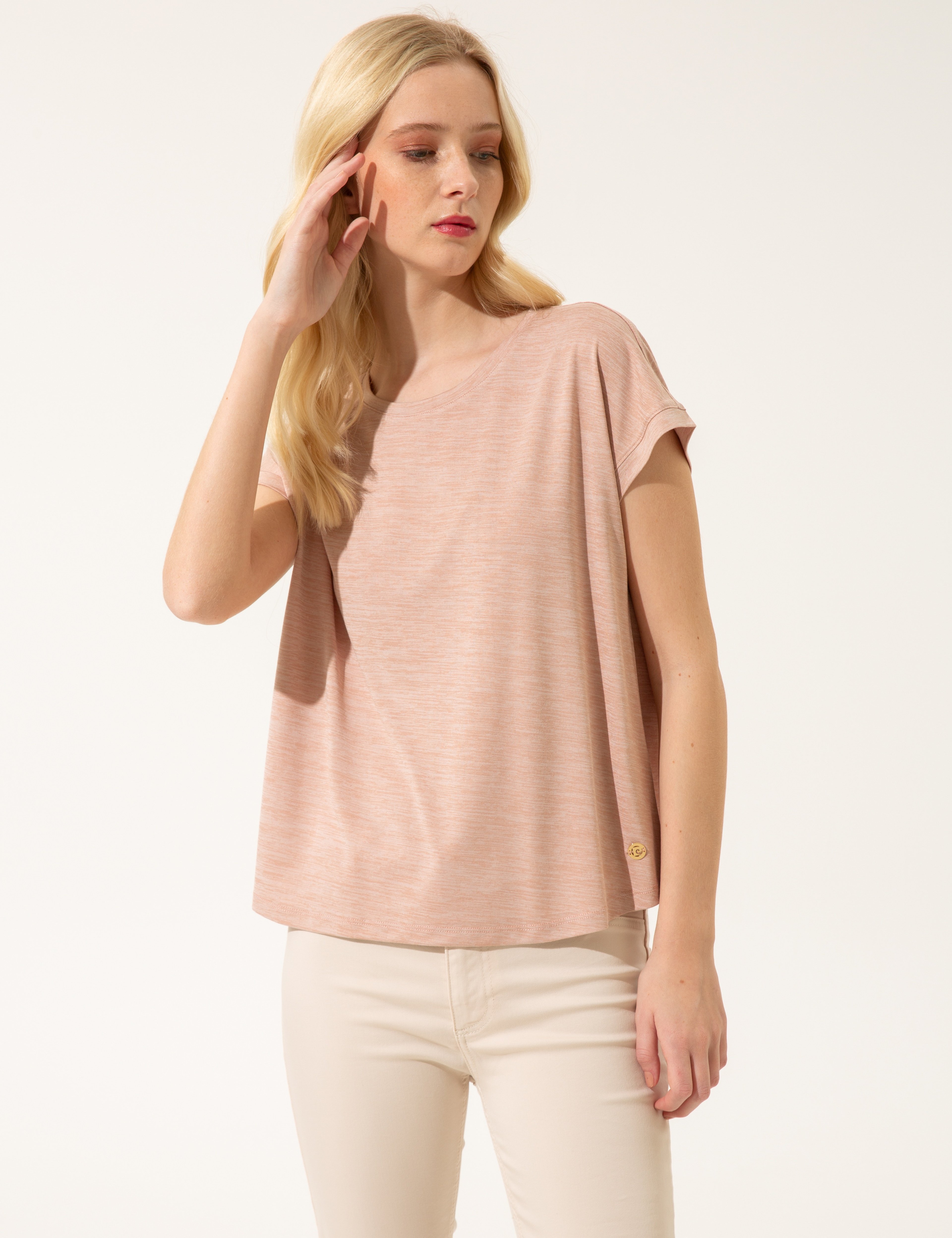 Pudra Comfort Fit Tişört - Image 3
