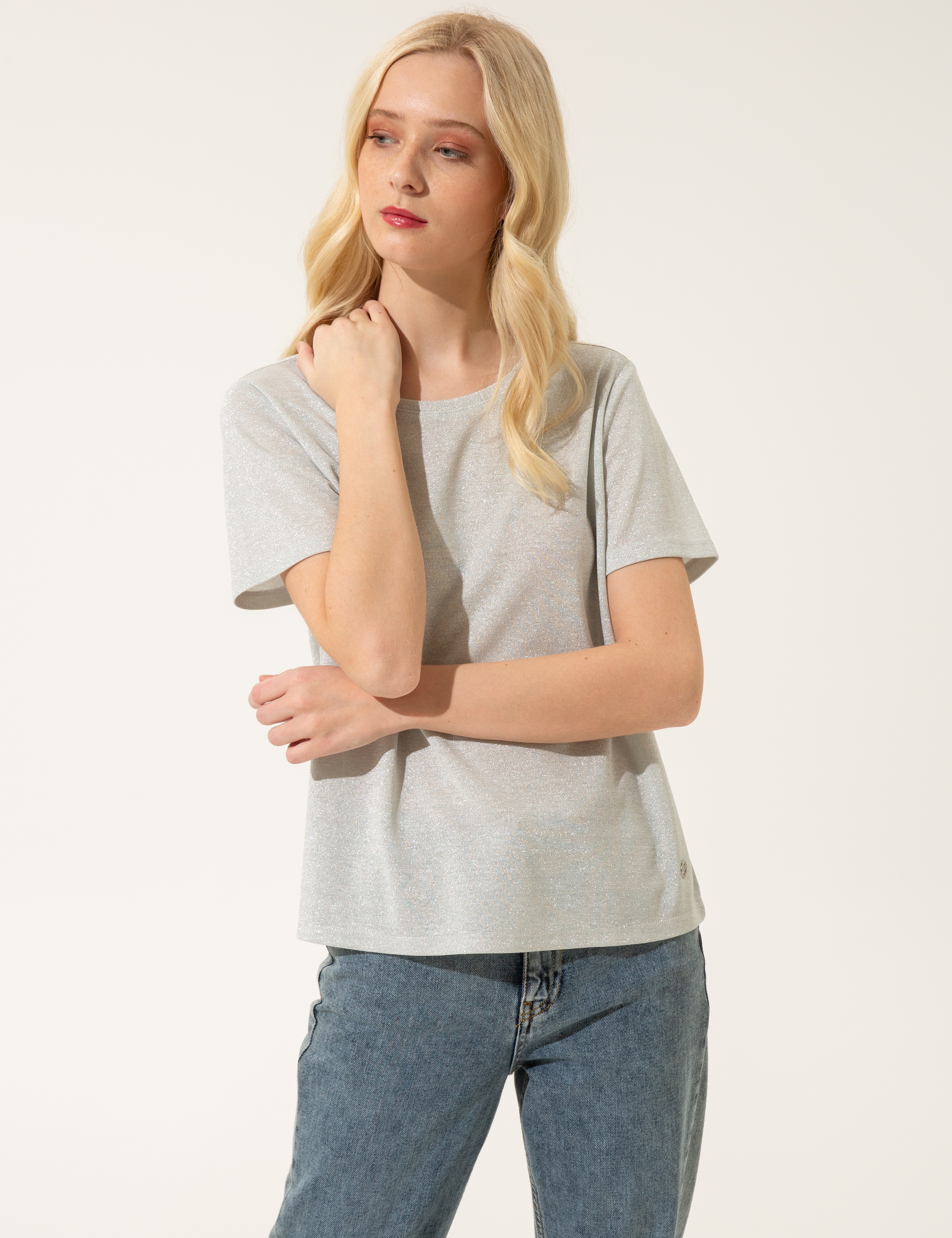 Gri Regular Fit Tişört - Image 3