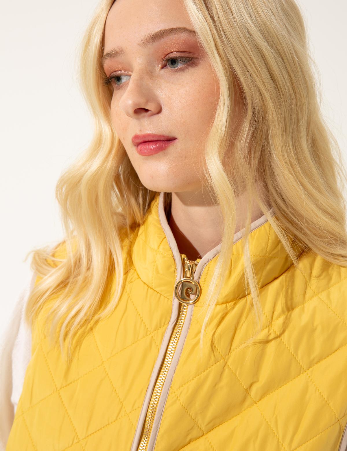 Neon Sarı Crop Top Yelek - 50246722015