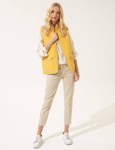 Neon Sarı Crop Top Yelek - 50246722015