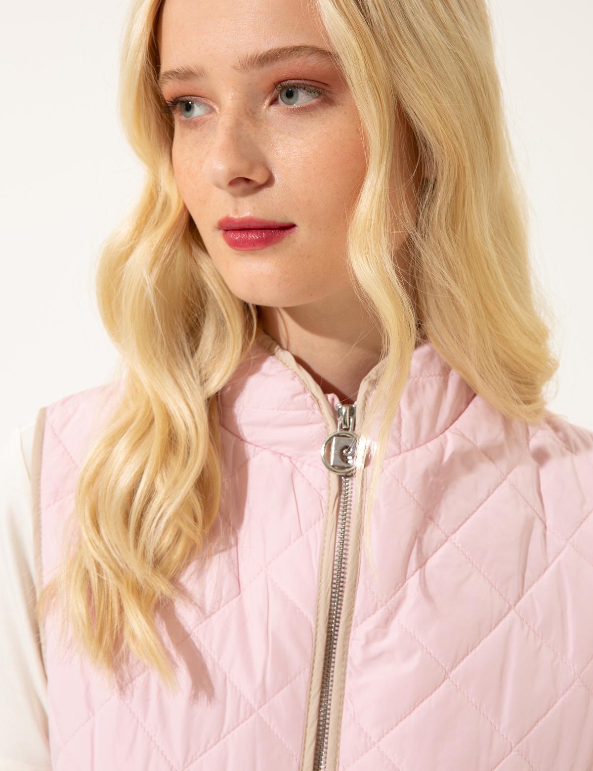 Pembe Crop Top Yelek - 50246722022