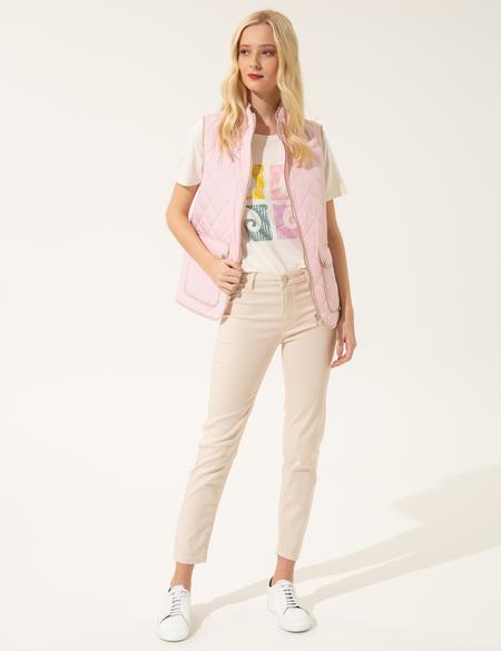 Pembe Crop Top Yelek - 50246722022