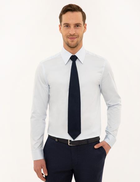 Açık Mavi Slim Fit Uzun Kollu Gömlek - 50223124013