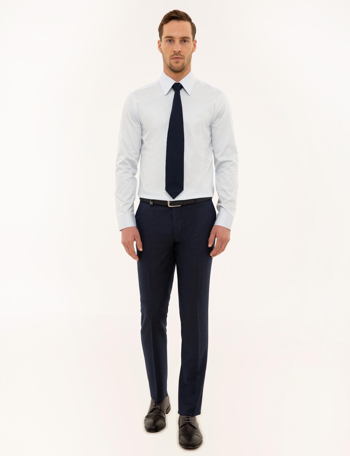 Açık Mavi Slim Fit Uzun Kollu Gömlek - 50223124013