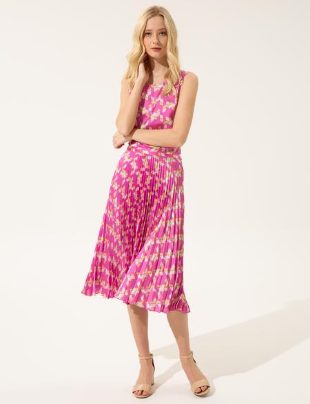 Menekşe Pileli Etek - 50249573003