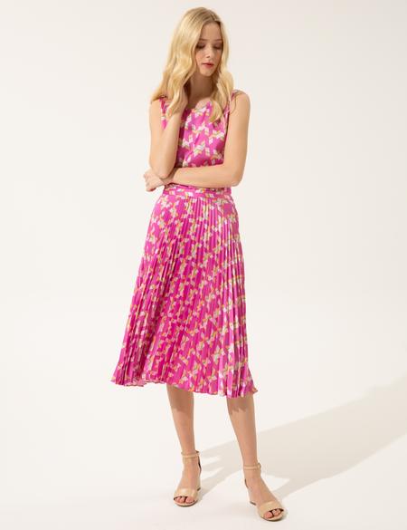 Menekşe Pileli Etek - 50249573003