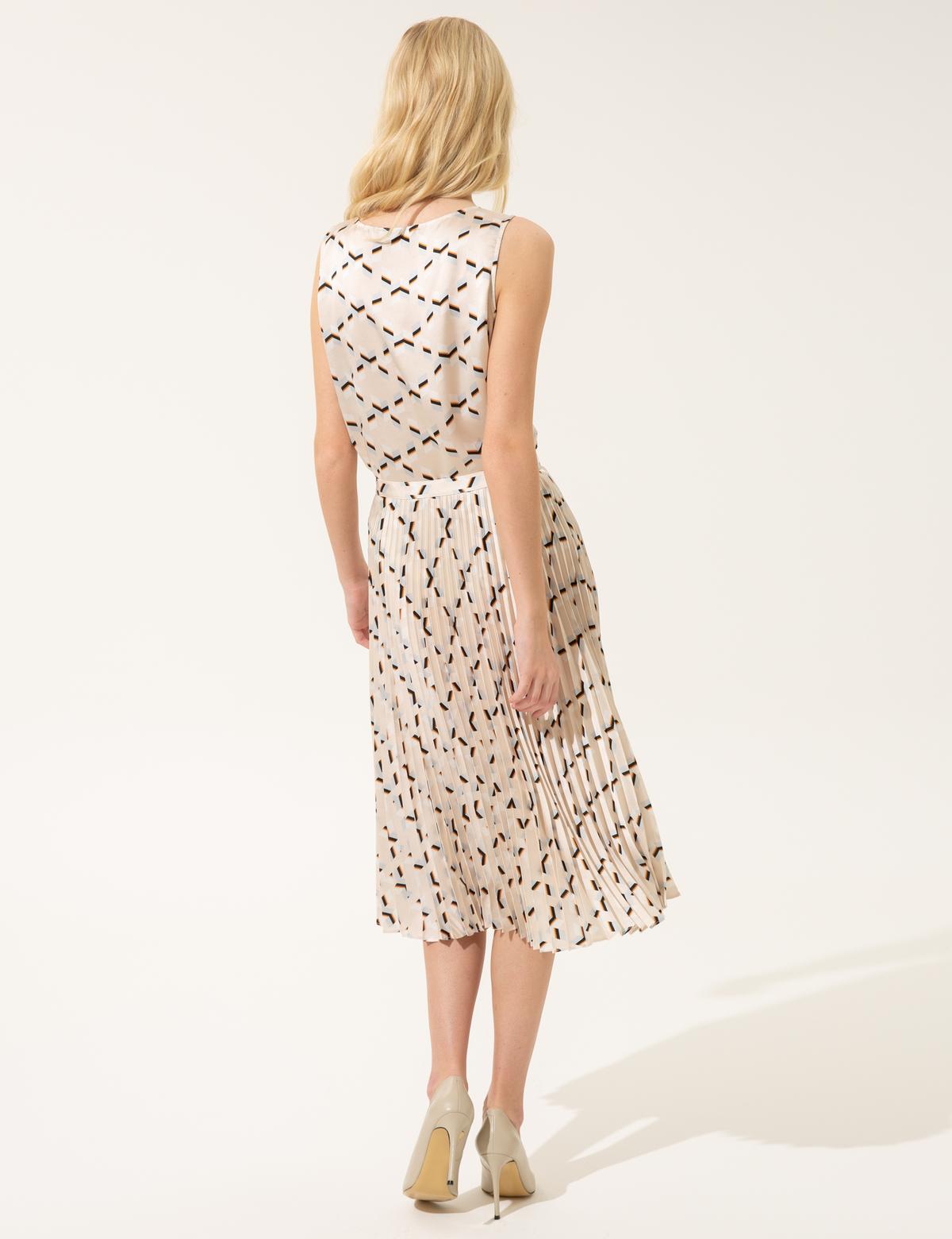 Bej Pileli Etek - 50249573012