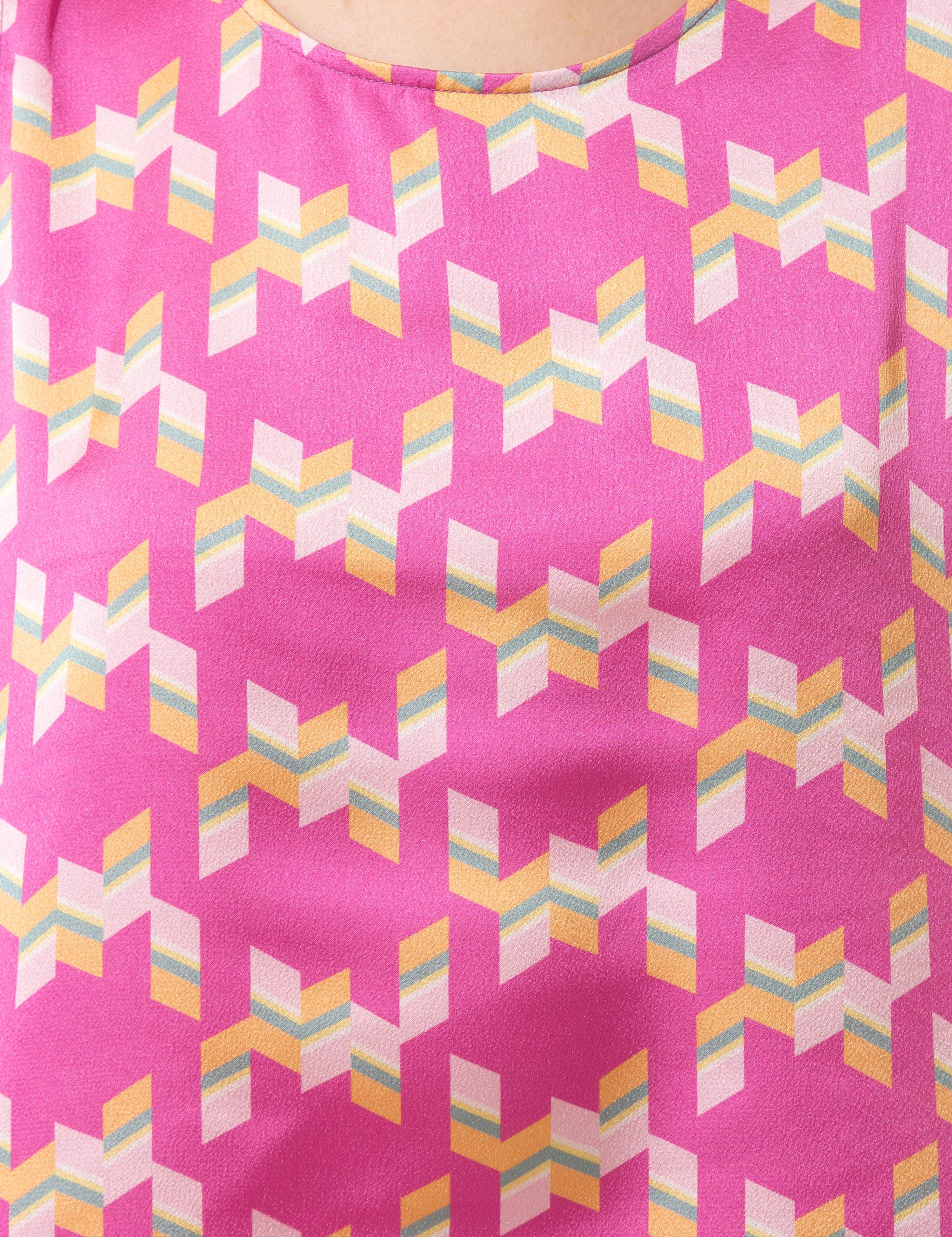 Menekşe Saten Kolsuz Bluz