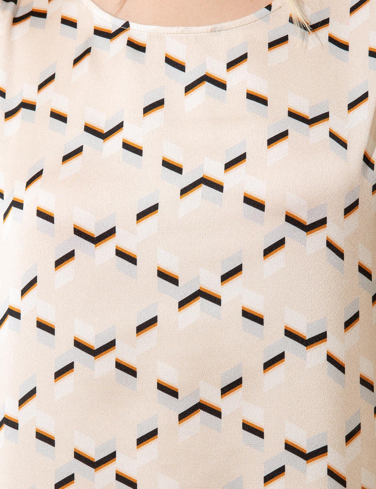 Bej Saten Kolsuz Bluz - 50247881011