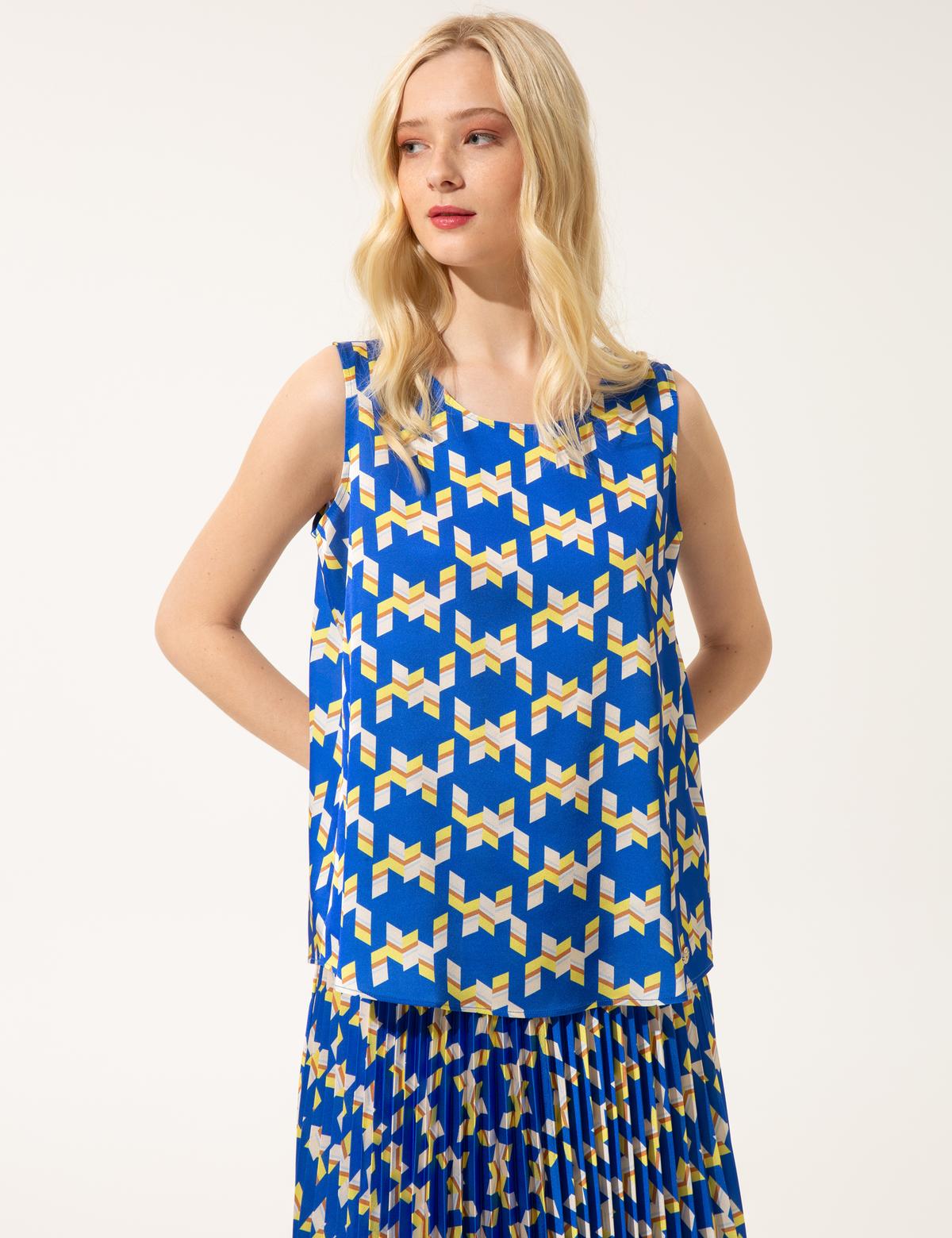 Sax Saten Kolsuz Bluz - 50247881030