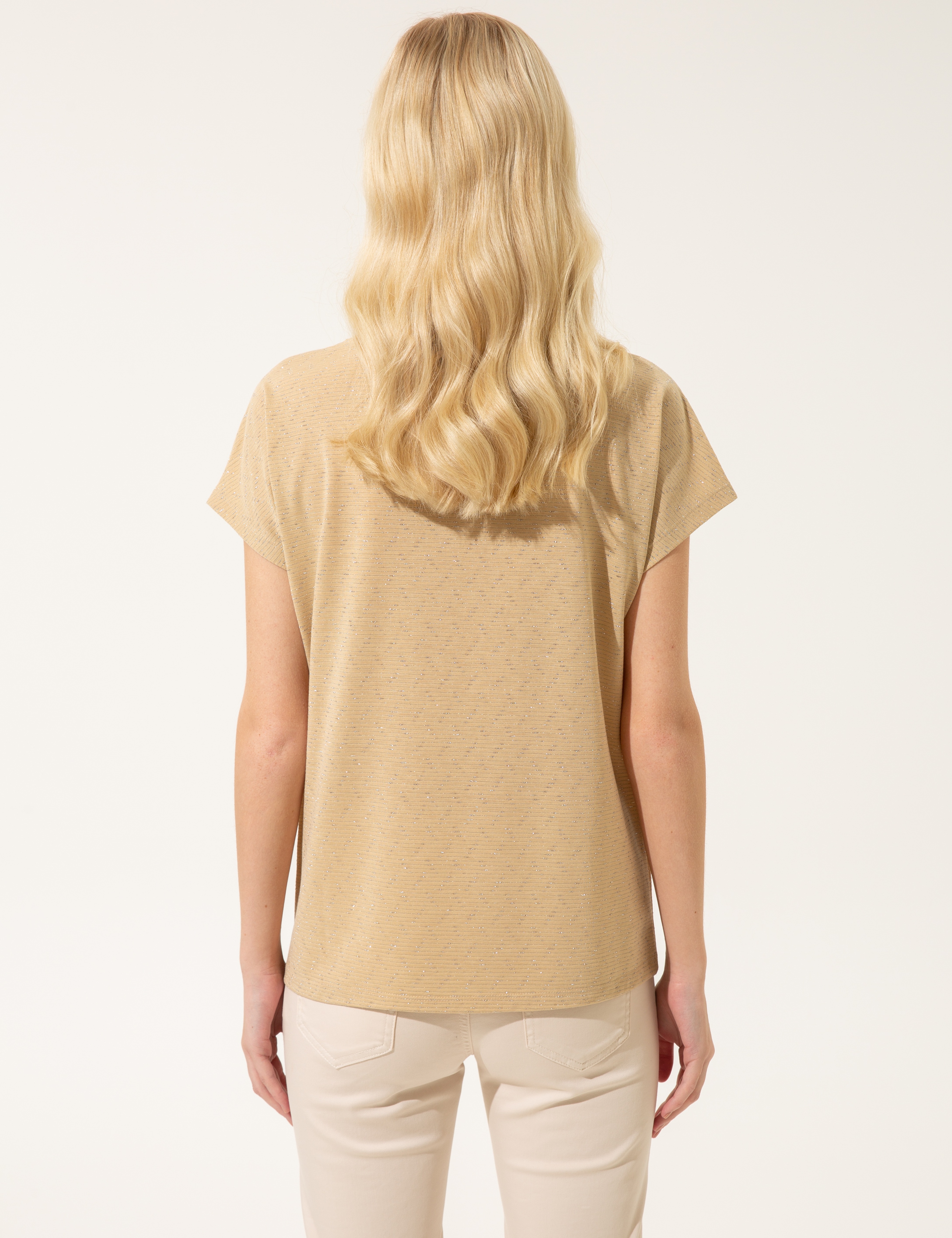 Bej Comfort Fit Tişört - Image 6