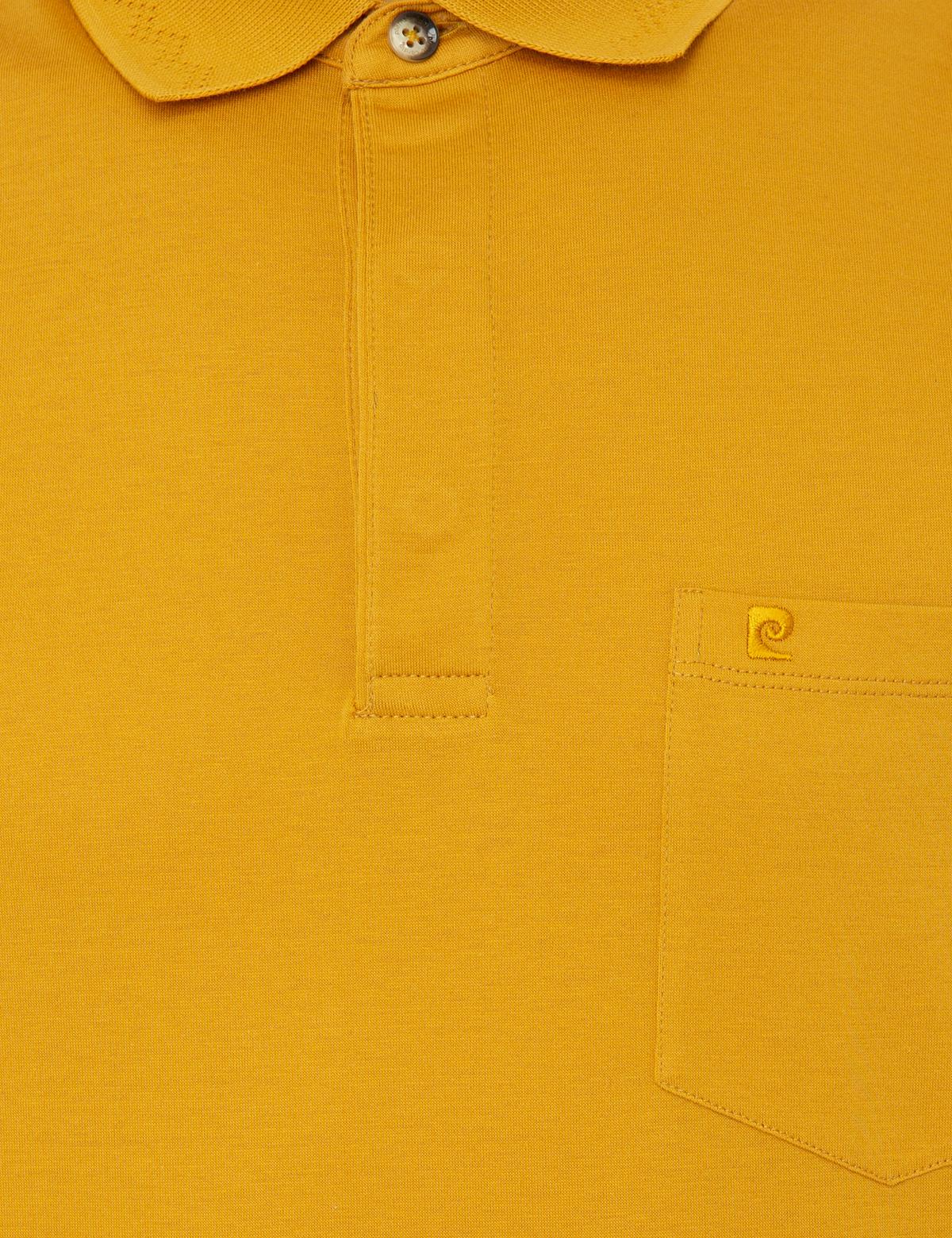 Sarı Regular Fit Polo Yaka Merserize Tişört - 50232381047