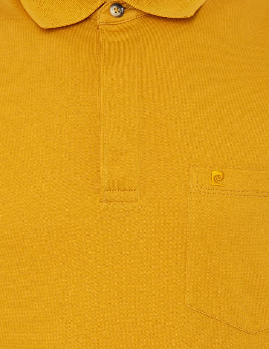 Sarı Regular Fit Polo Yaka Merserize Tişört