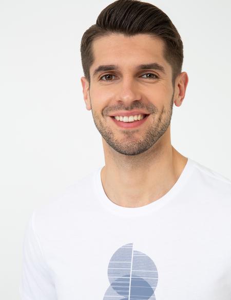 Beyaz Slim Fit Tişört - 50232411001