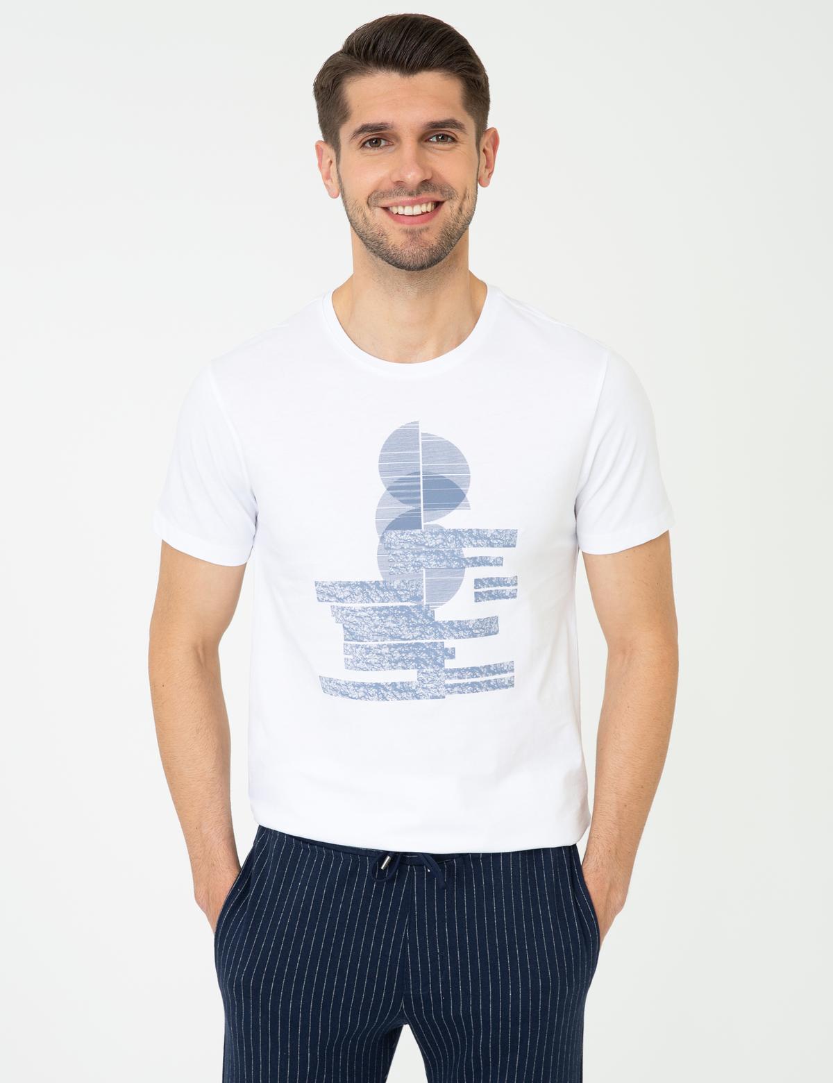 Beyaz Slim Fit Tişört