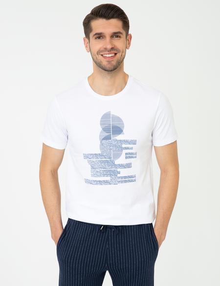 Beyaz Slim Fit Tişört - 50232411001