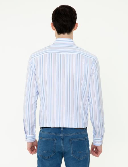 Açık Mavi Slim Fit Uzun Kollu Gömlek - 50251227007