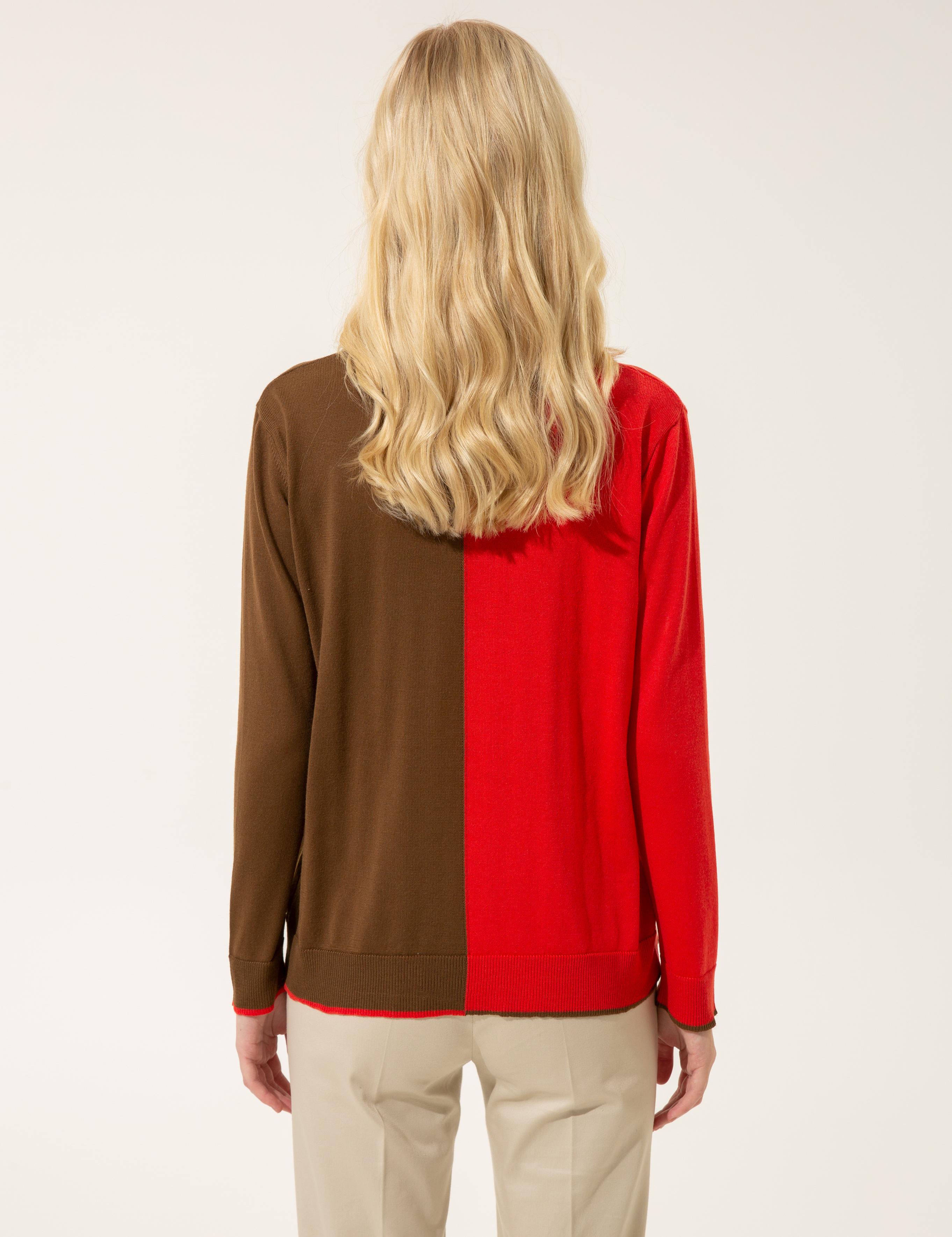 Turuncu Regular Fit V Yaka Kazak