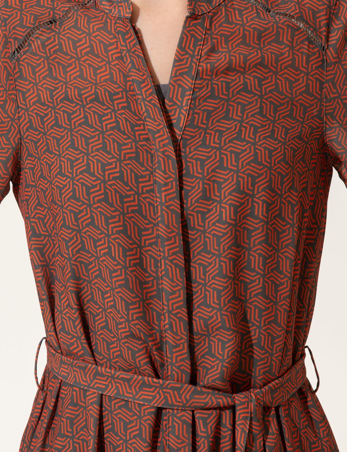 Gri Dokuma Elbise - 50244999001