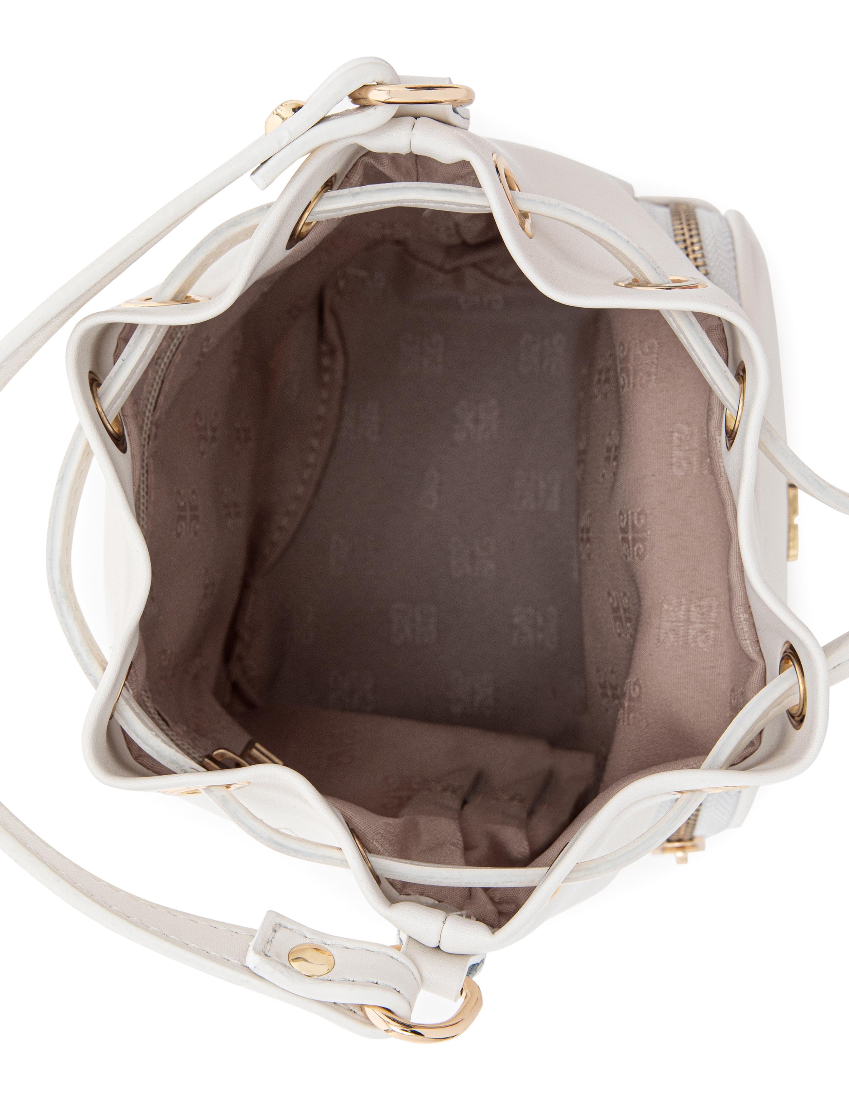 Beyaz Büzgülü Çanta