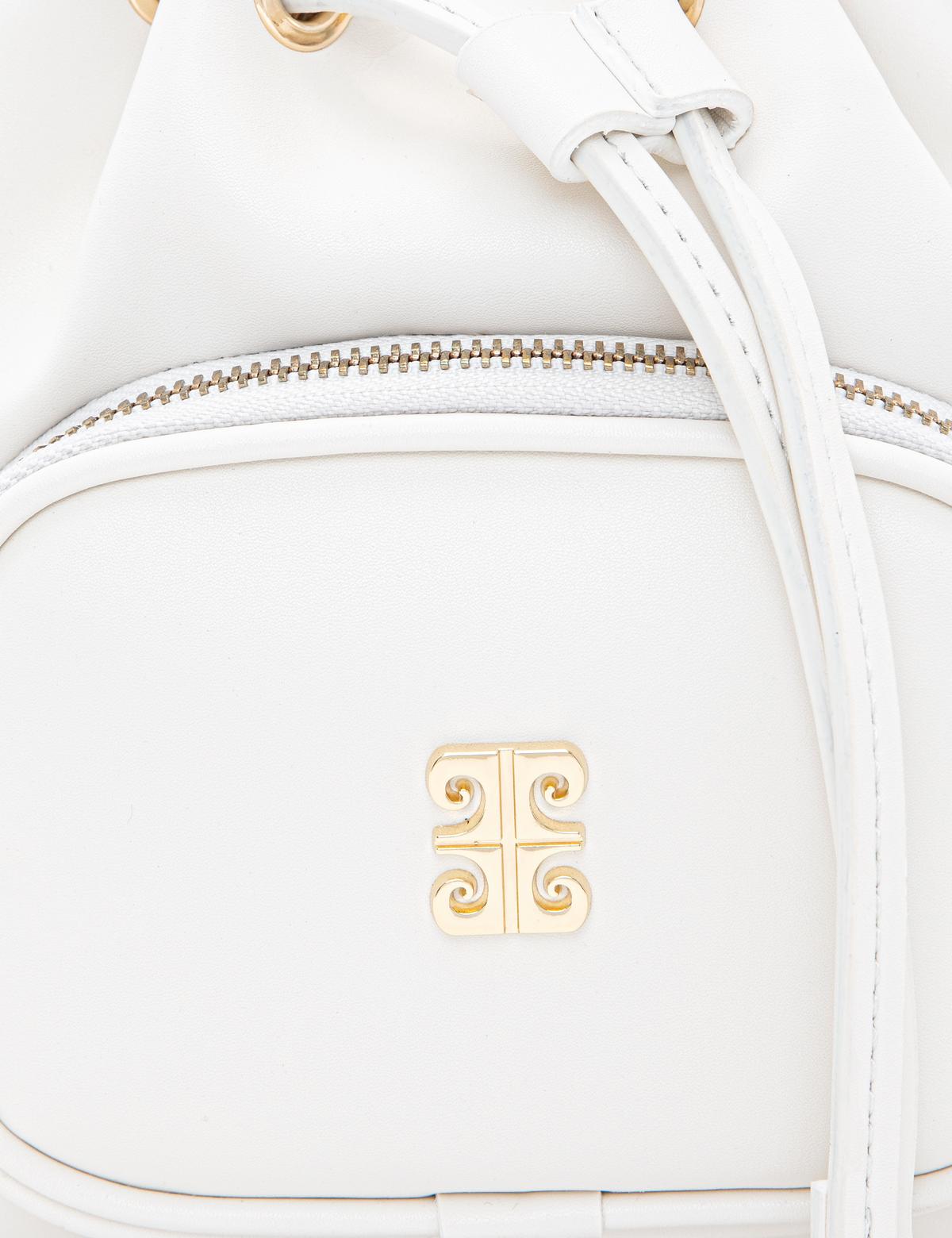 Beyaz Büzgülü Çanta - 50260523004