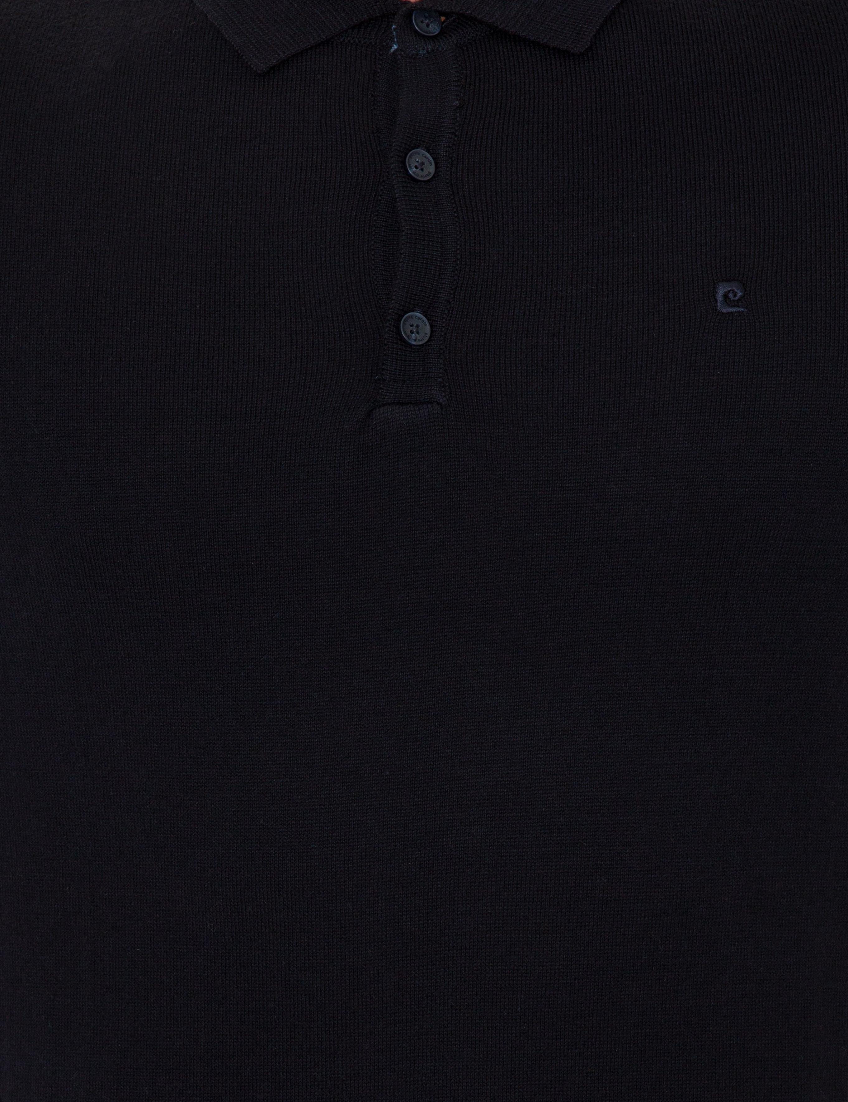 Lacivert Slim Fit Polo Yaka Basic Triko Kazak