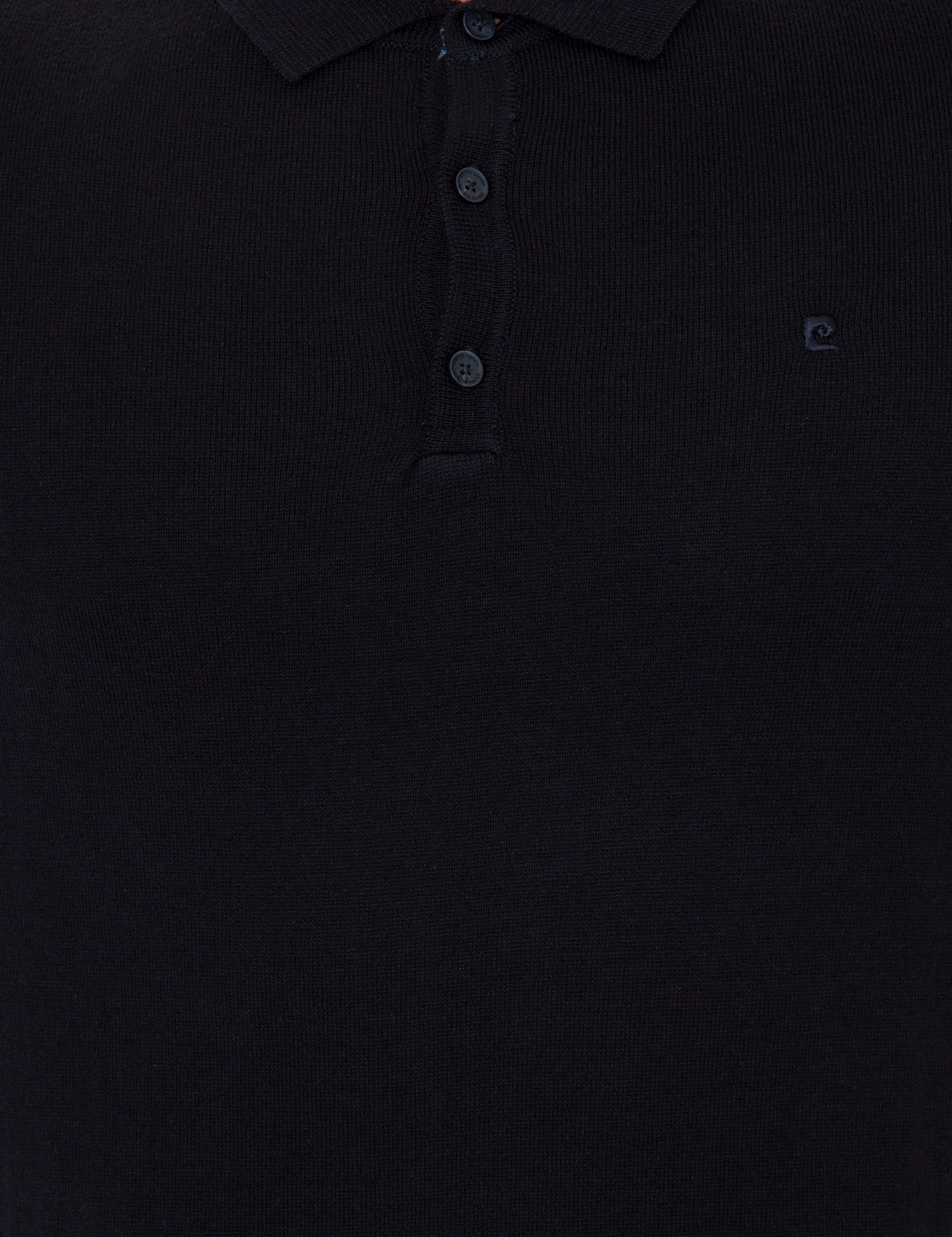 Lacivert Slim Fit Polo Yaka Basic Triko Kazak - Image 6