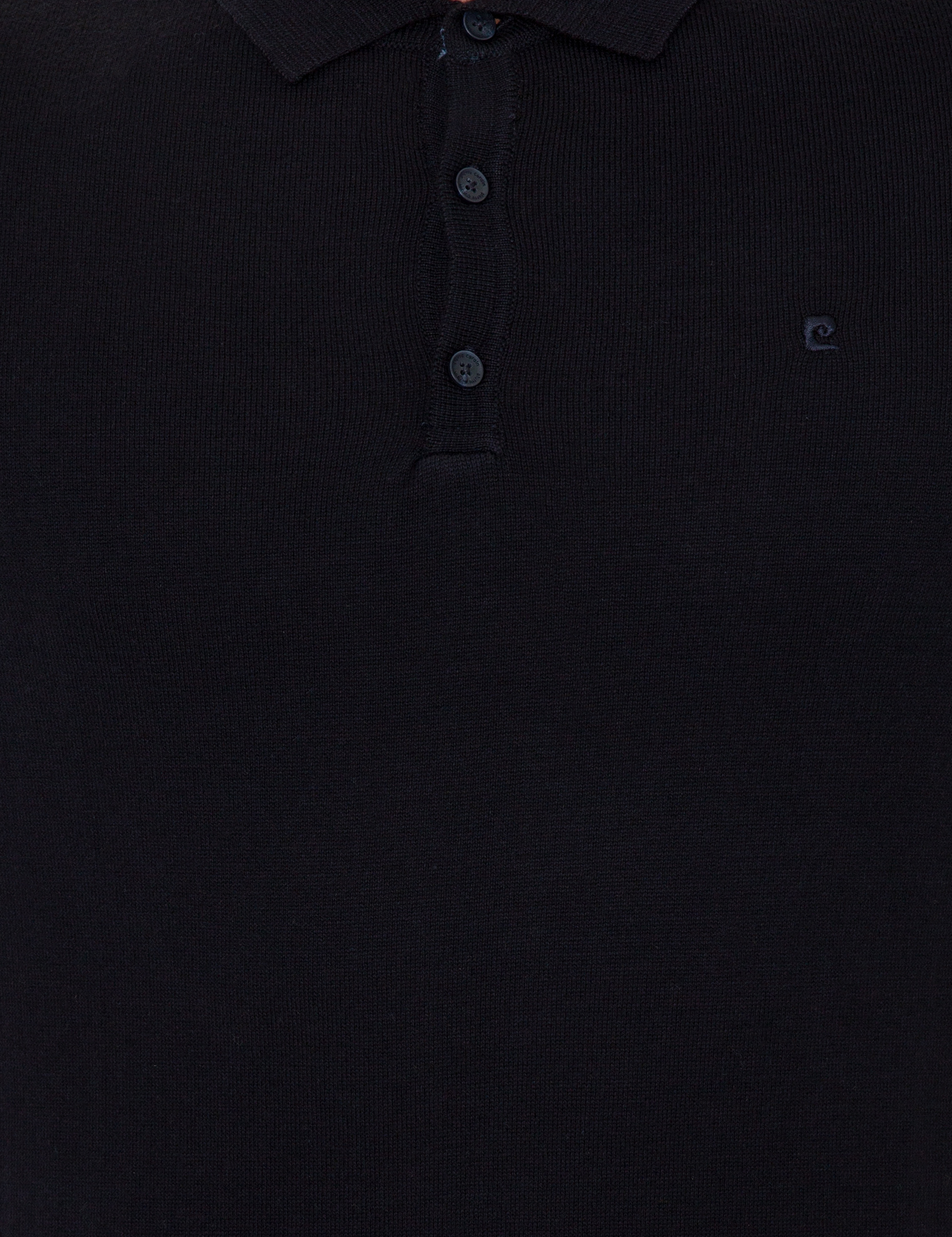 Lacivert Slim Fit Polo Yaka Basic Triko Kazak