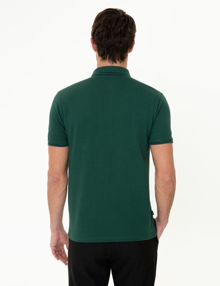 Koyu Yeşil Slim Fit Polo Yaka Basic Tişört - 50252448149