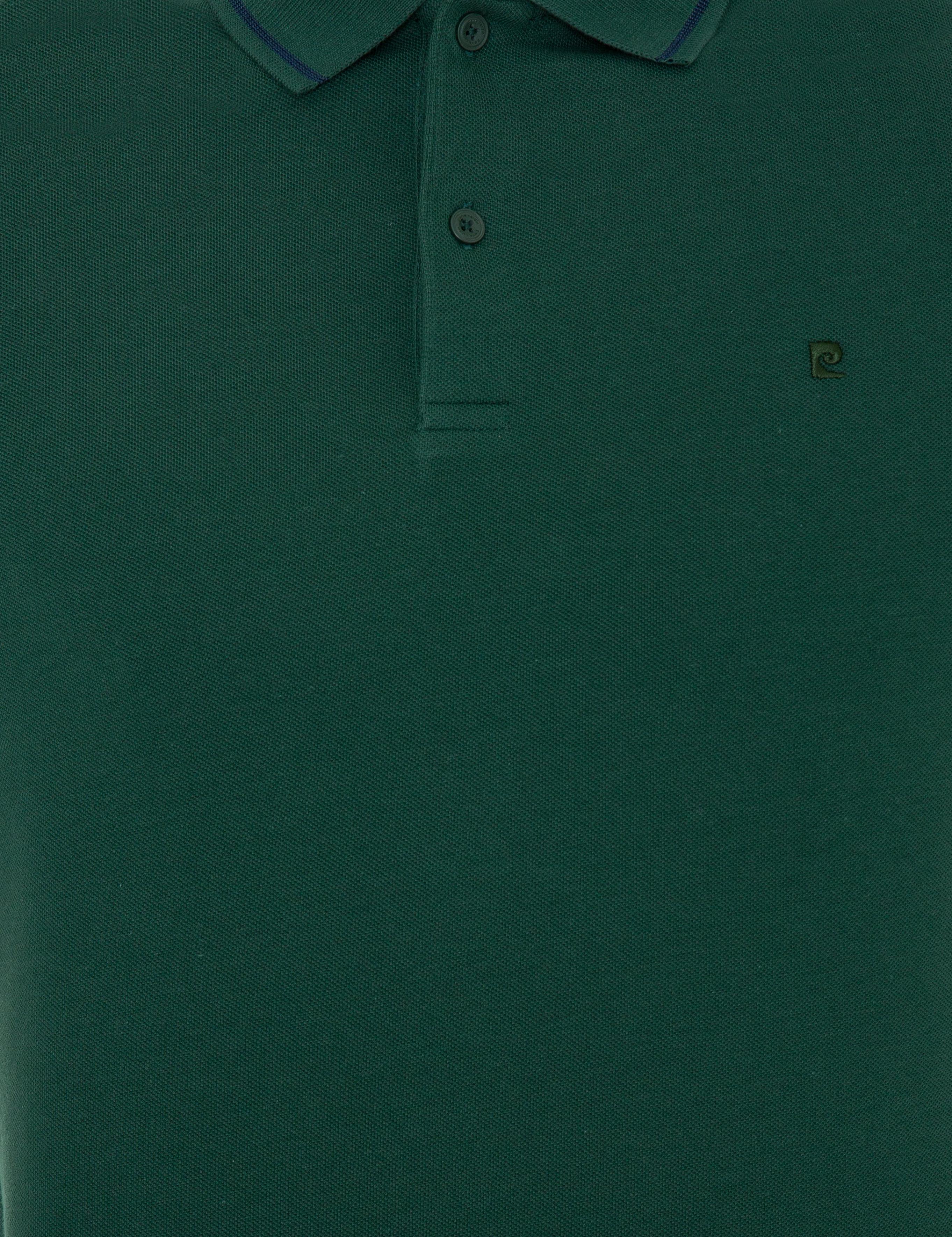 Koyu Yeşil Slim Fit Polo Yaka Basic Tişört