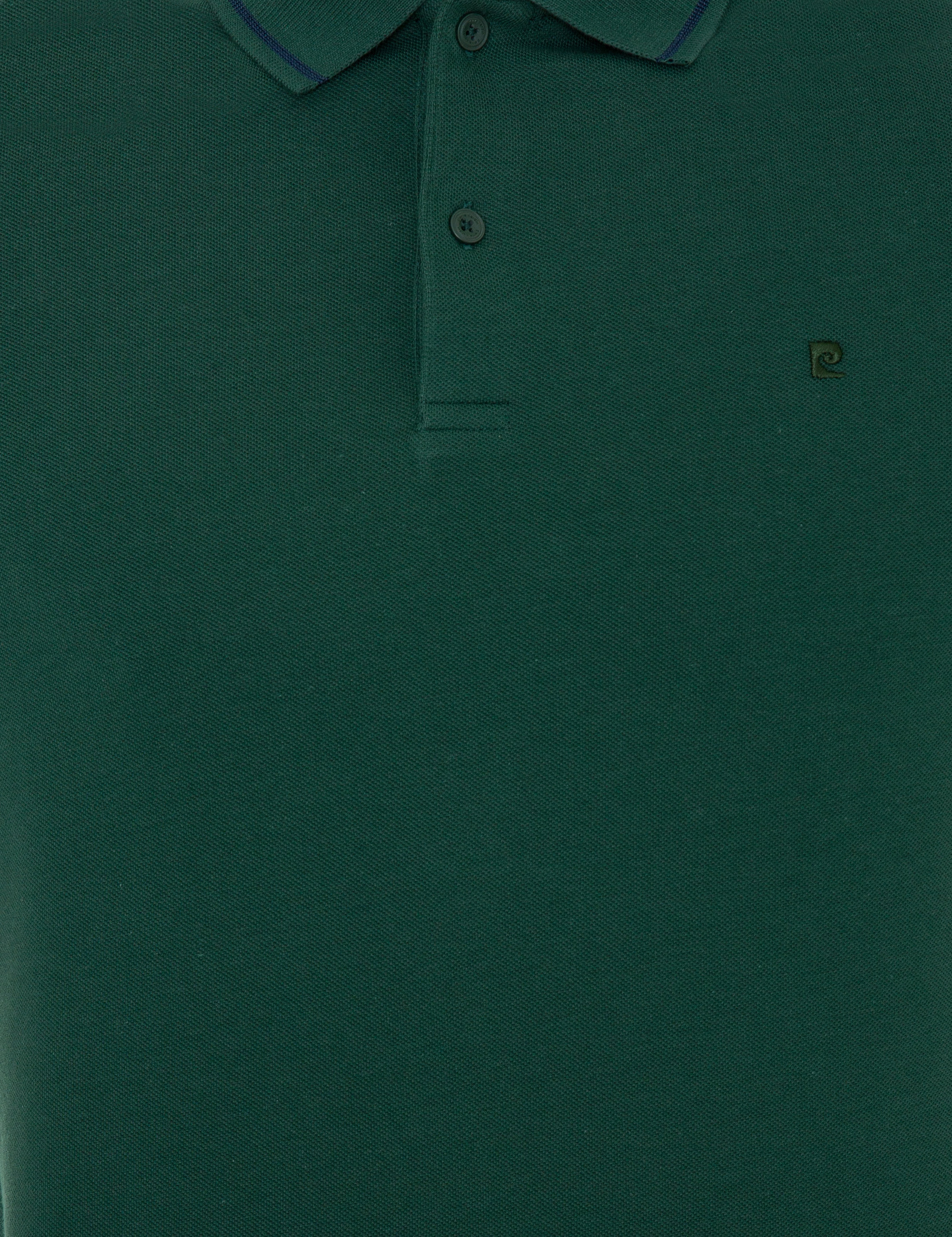 Koyu Yeşil Slim Fit Polo Yaka Basic Tişört - Image 6