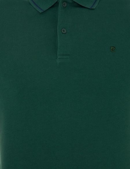 Koyu Yeşil Slim Fit Polo Yaka Basic Tişört - 50252448149
