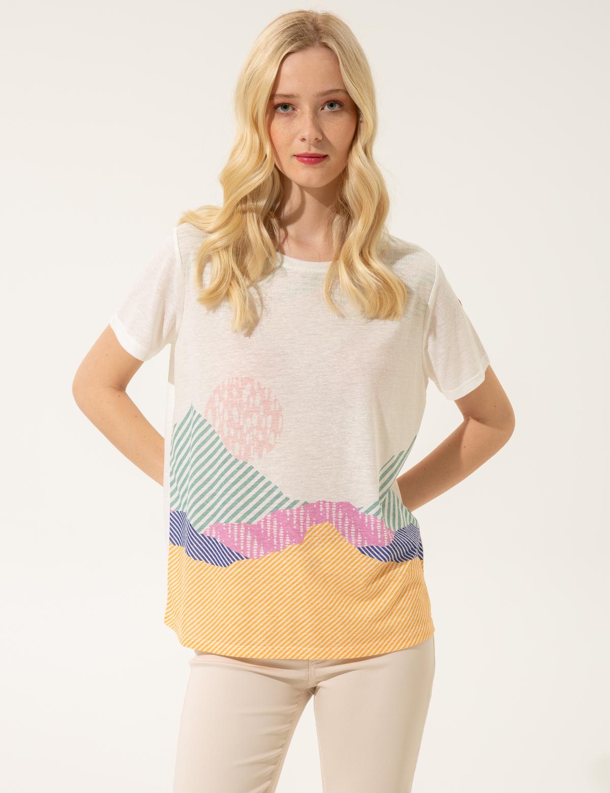 Beyaz Regular Fit Tişört - 50246081007