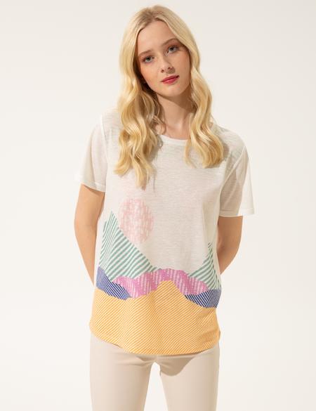 Beyaz Regular Fit Tişört - 50246081007